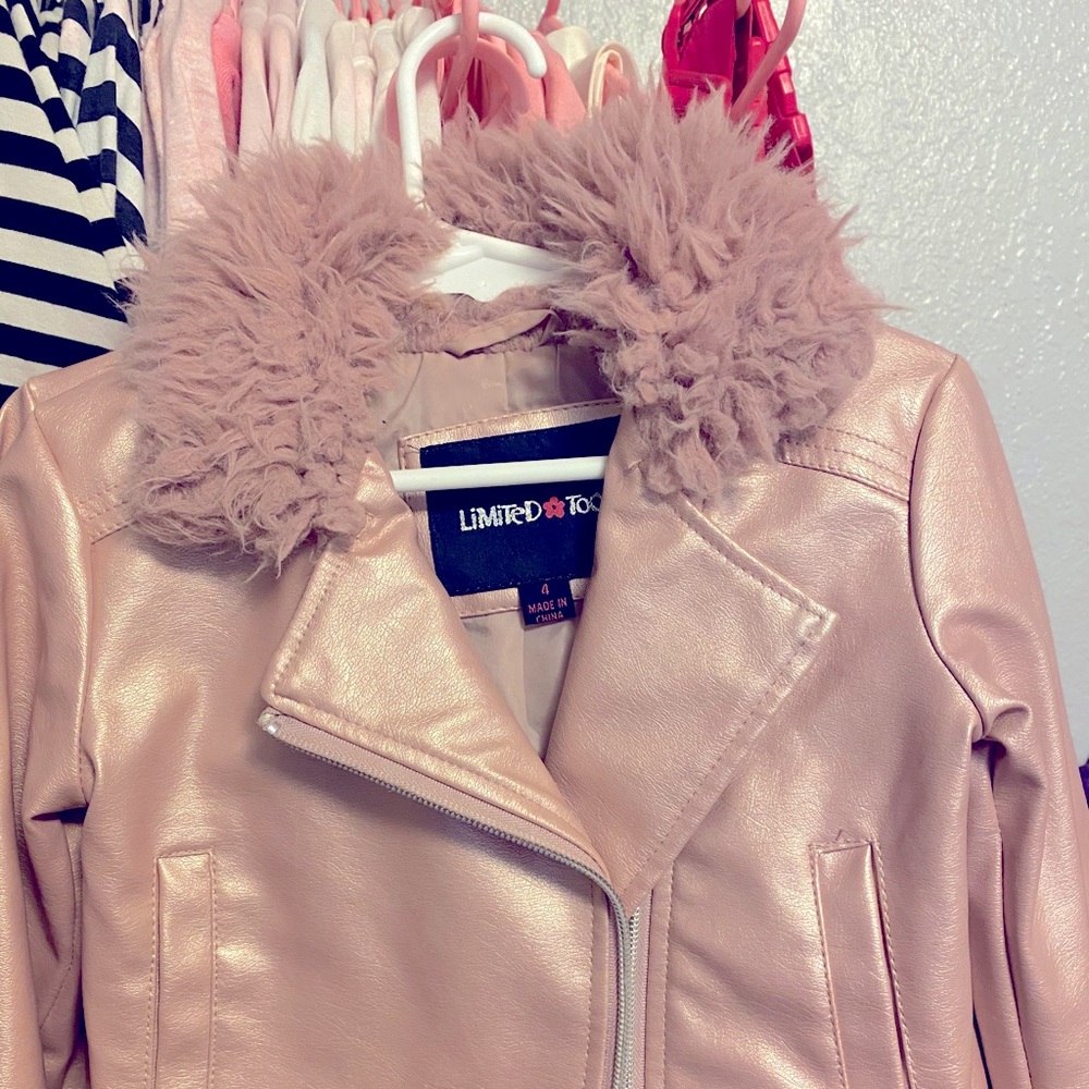 Little Girls fancy “leather”jacket